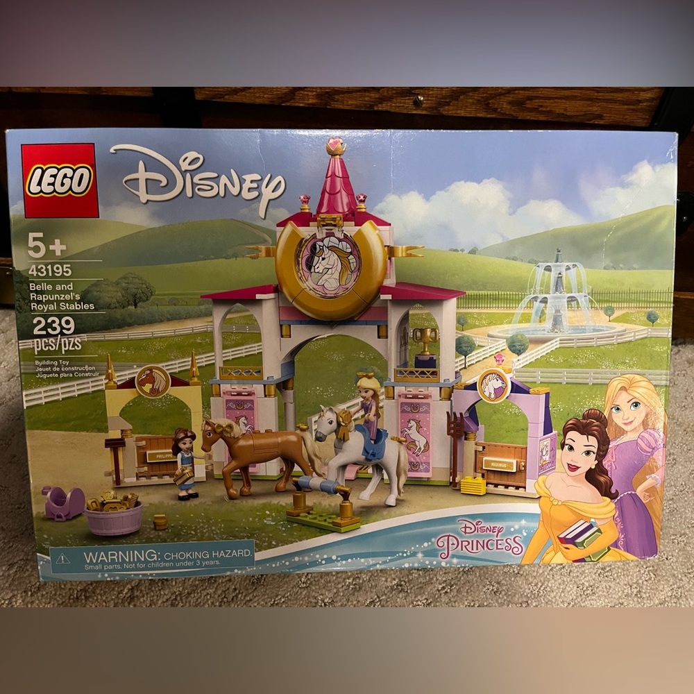 LEGO 43195 (RETIRED) Disney Princess Belle and Rapunzel’s Royal Stables UNOPENED